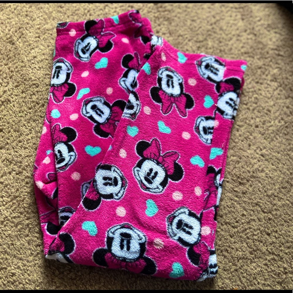 Plush minnie mouse Disney pajama pants